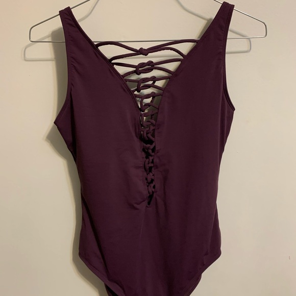 One Piece Low Back Strappy Swimsuit - - Picture 11 of 12